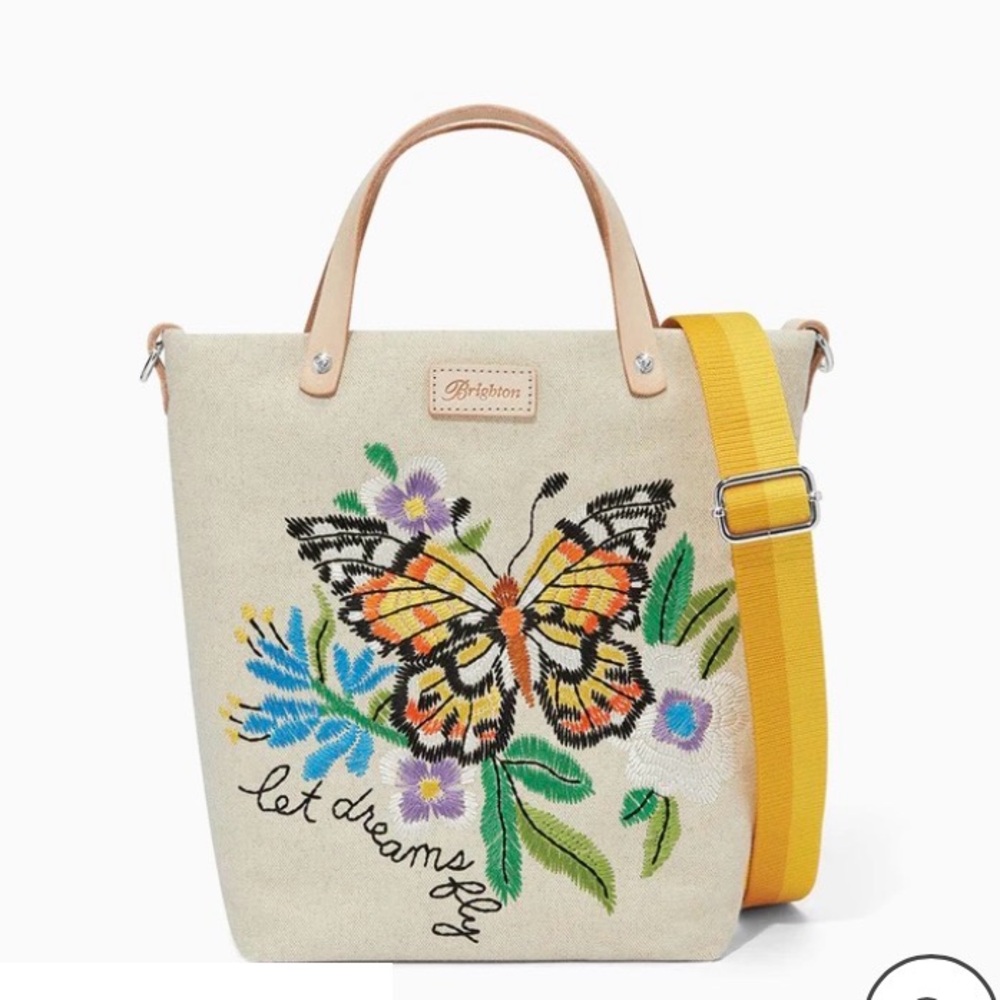 Brighton Embriodered Butterfly Tote NEW!